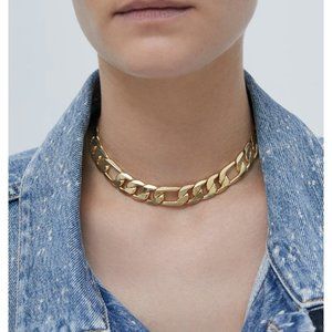 Jenny Bird Carter Choker, 14k Gold Dipped Brass, Perfect Condition